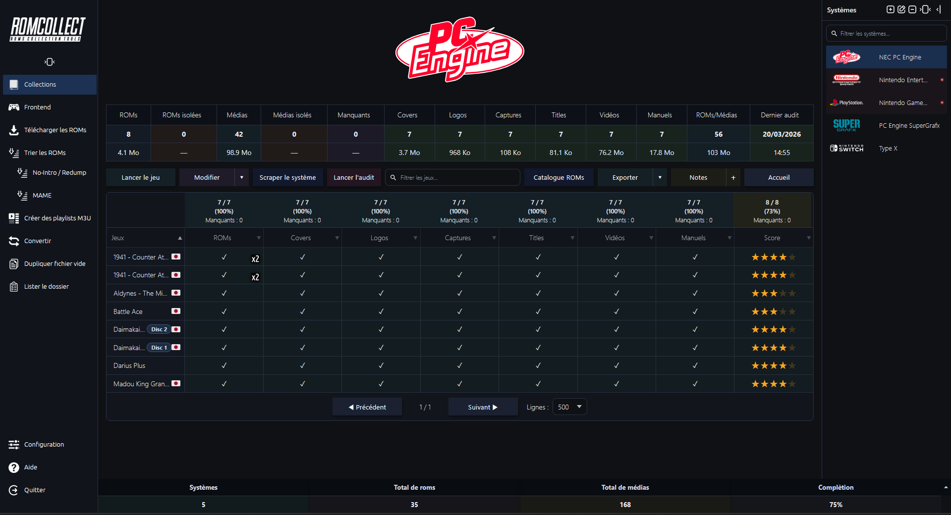 Capture RomCollect collections