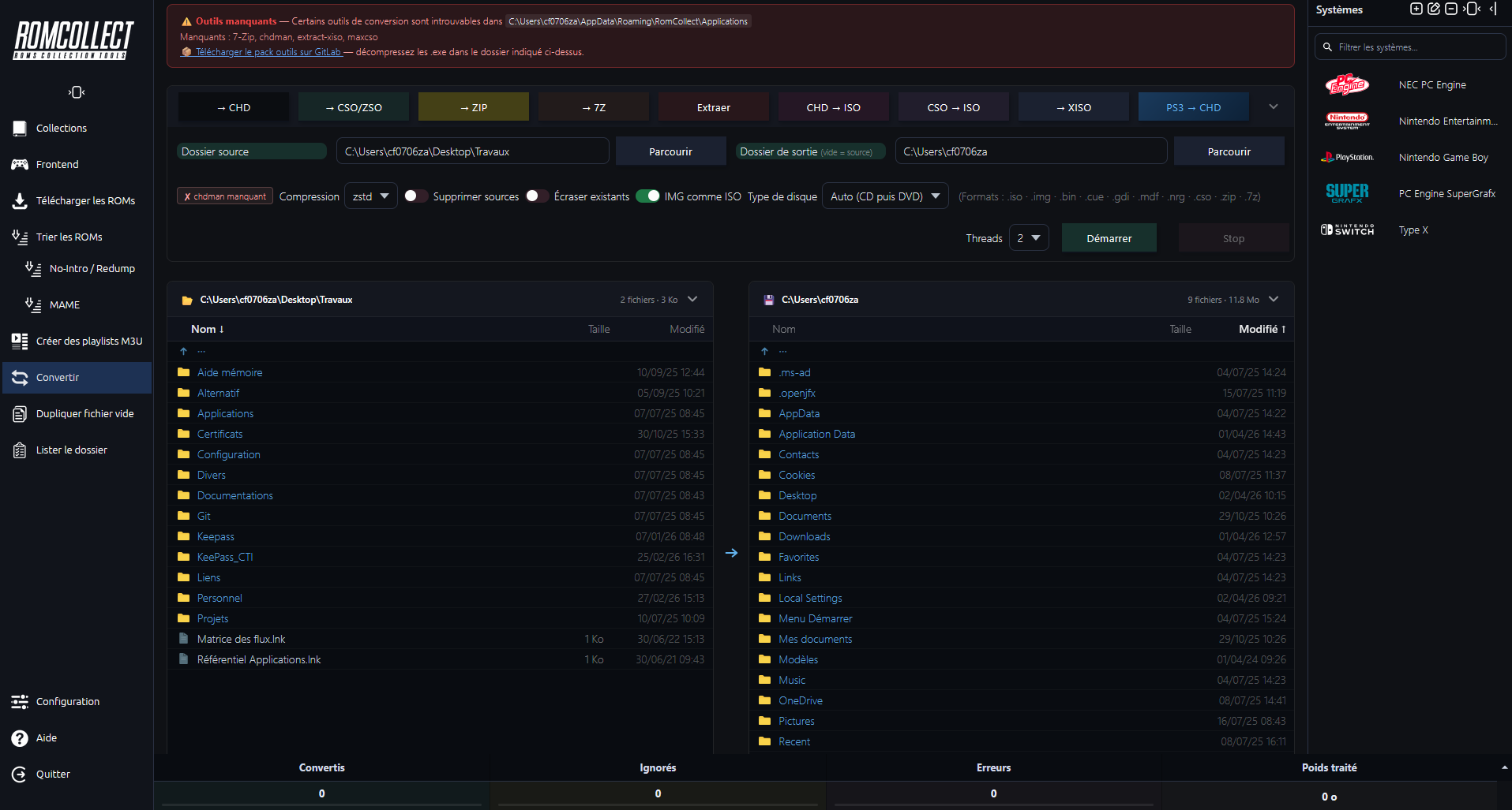 Capture RomCollect conversion