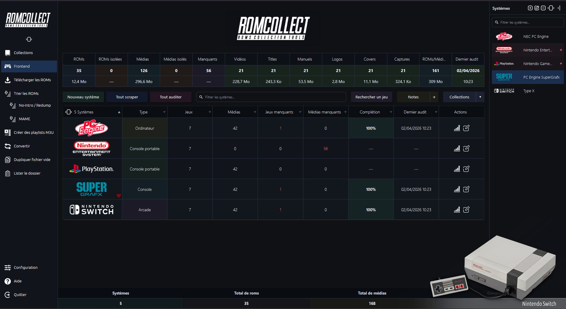 Capture RomCollect frontend